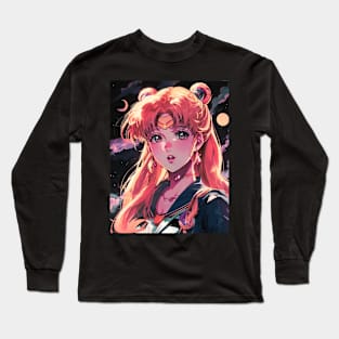 Pink anime scout moon princess Long Sleeve T-Shirt